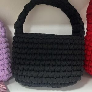 Bolso tejido negro