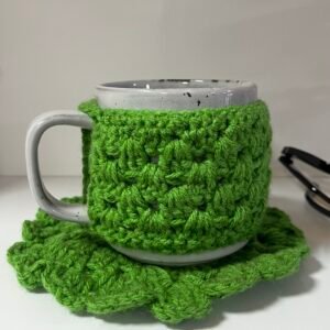 Kit forro taza y posavaso verde