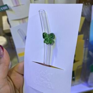 Pajilla lazo verde de vidrio