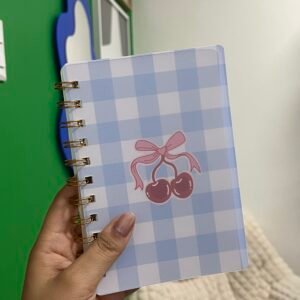 Libreta cerezas y celeste