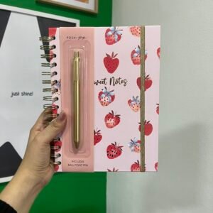 Libreta fresas sweet notes con lapicero