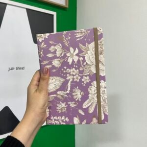 Libreta flores lila