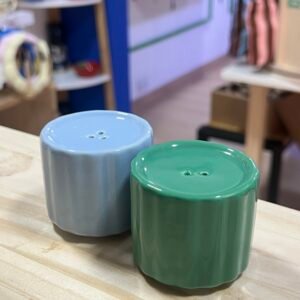 Salero y pimentero celeste y verde