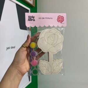 Kit de pintura rosa madera