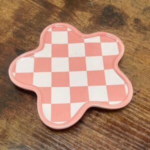 Plato decorativo estrella coral