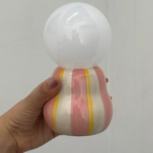 Lampara rosa con amarillo