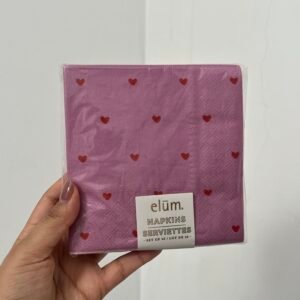 Servilletas corazones rosados