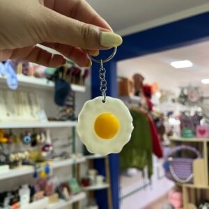 Llavero de huevo frito