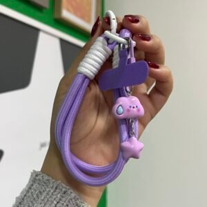 Llavero lila con nube y estrella