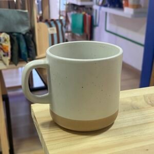 Taza doble color beige y crema