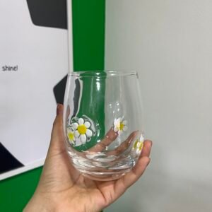 Vaso relieve margaritas